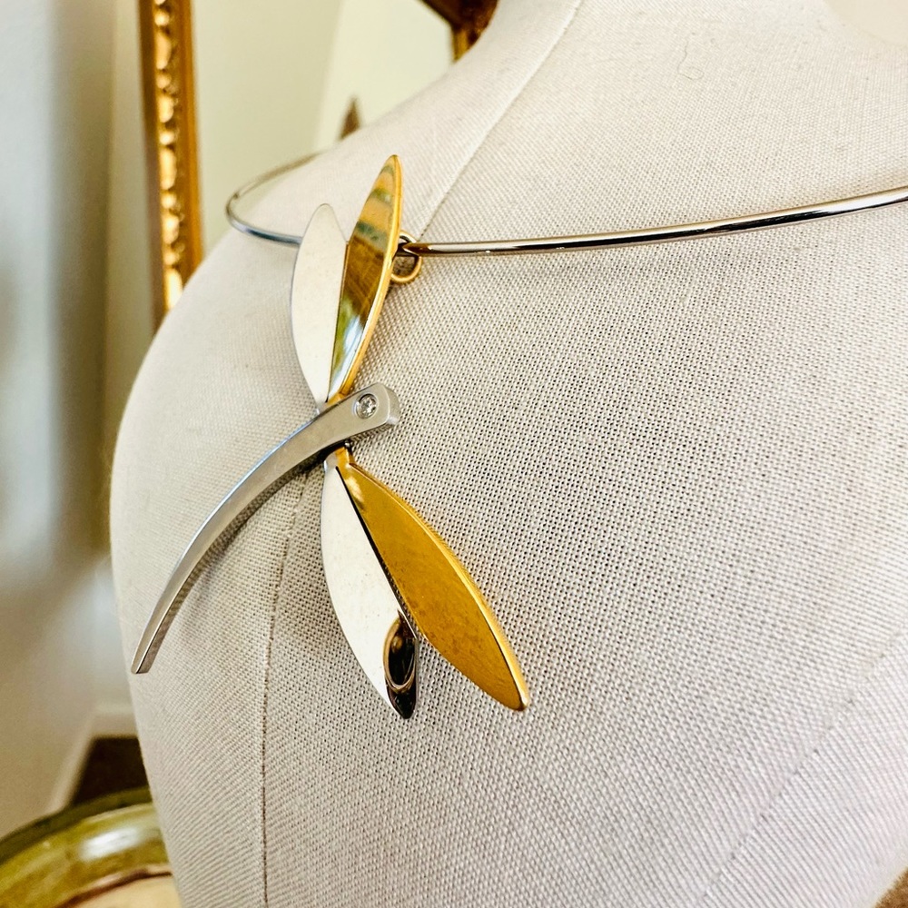 Large Dragonfly Statement Necklace - image 7